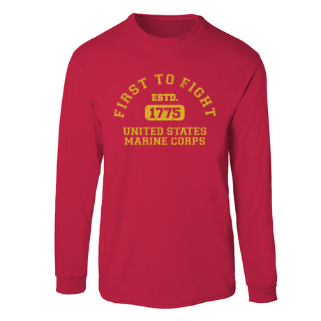 First to Fight Collegiate USMC Long Sleeve T-Shirt - SGT GRIT