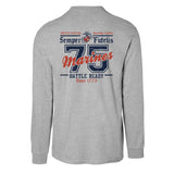 USMC Battle Ready ’75 Long Sleeve T-Shirt – Back Design - SGT GRIT