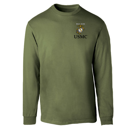 Old School Eagle, Globe, and Anchor Long Sleeve T-Shirt - SGT GRIT
