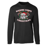 USMC Christmas Bulldog Long Sleeve T-Shirt - SGT GRIT