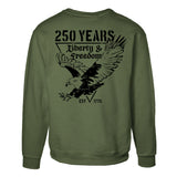 250 Years Eagle Sweatshirt – OD Green - SGT GRIT