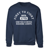 First to Fight Collegiate USMC Sweatshirt - SGT GRIT