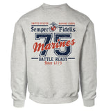 USMC Battle Ready ’75 Sweatshirt – Back Design - SGT GRIT