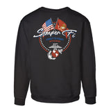 Semper Fi Crossed Flags Sweatshirt- Back Design - SGT GRIT