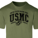 USMC Bold Collegiate T-Shirt - SGT GRIT