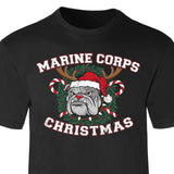 USMC Christmas Bulldog T-Shirt - SGT GRIT