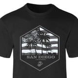 USMC Bootcamp Hexagon T-Shirt - Black - SGT GRIT