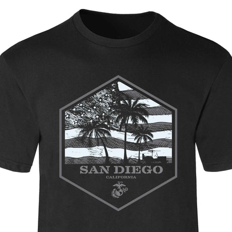 USMC Bootcamp Hexagon T-Shirt - Black - SGT GRIT