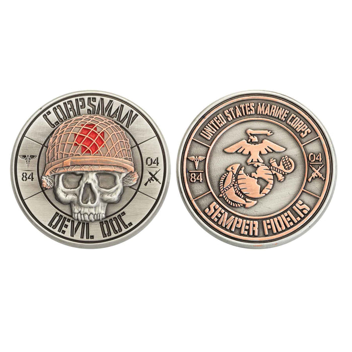 Corpsman Devil Doc Challenge Coin