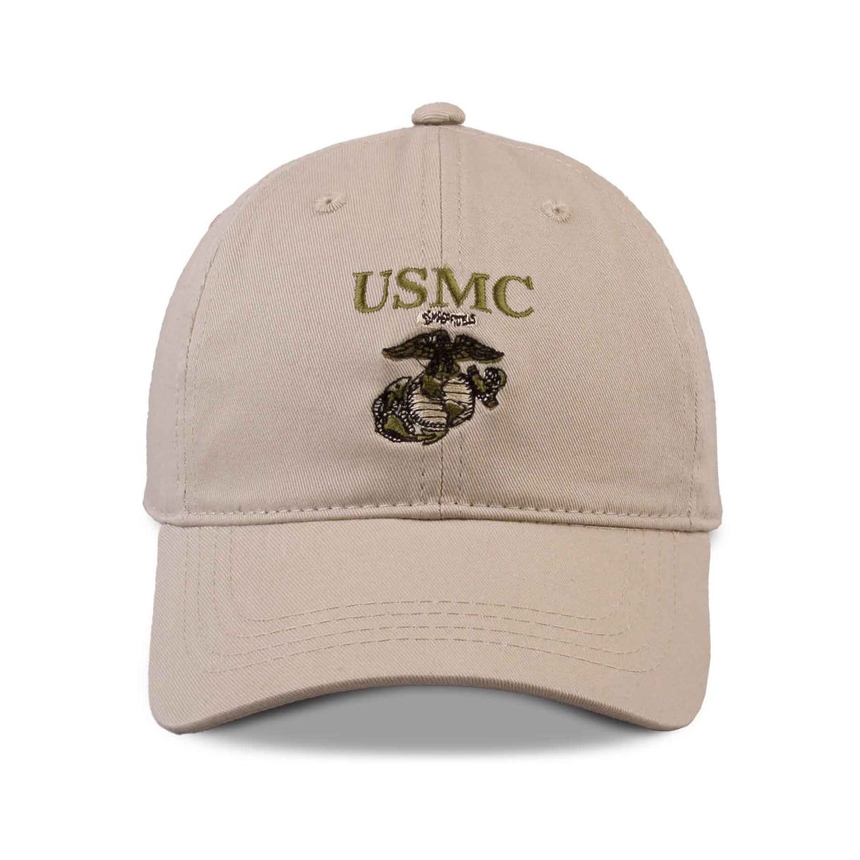 USMC Eagle, Globe, and Anchor Hat- Personalized – Khaki - SGT GRIT