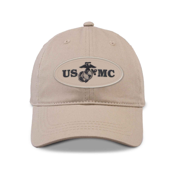 USMC Eagle, Globe, and Anchor Patch Hat- Khaki - SGT GRIT