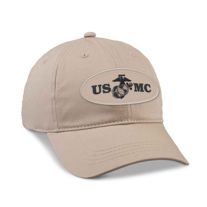 USMC Eagle, Globe, and Anchor Patch Hat- Khaki - SGT GRIT