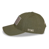 American Flag USMC Hat – OD green - SGT GRIT