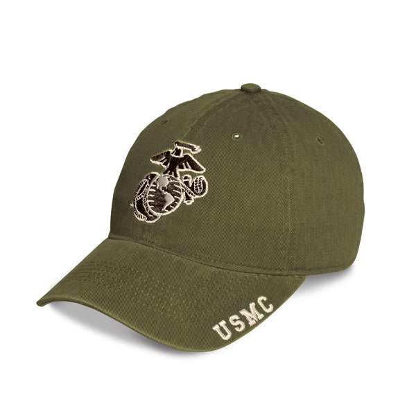 Eagle, Globe, and Anchor USMC Hat – OD Green – SGT GRIT