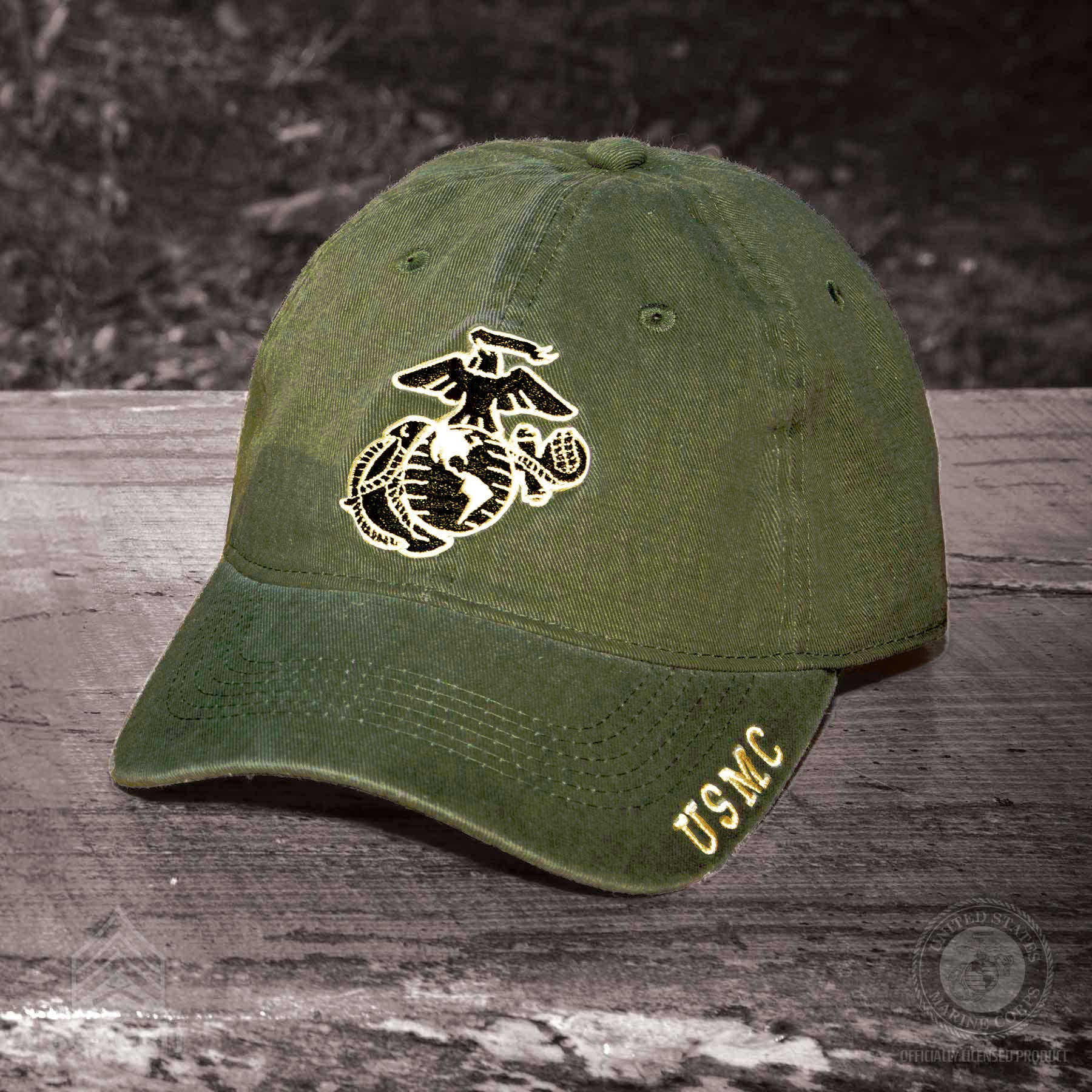 Eagle, Globe, and Anchor USMC Hat – OD Green – SGT GRIT