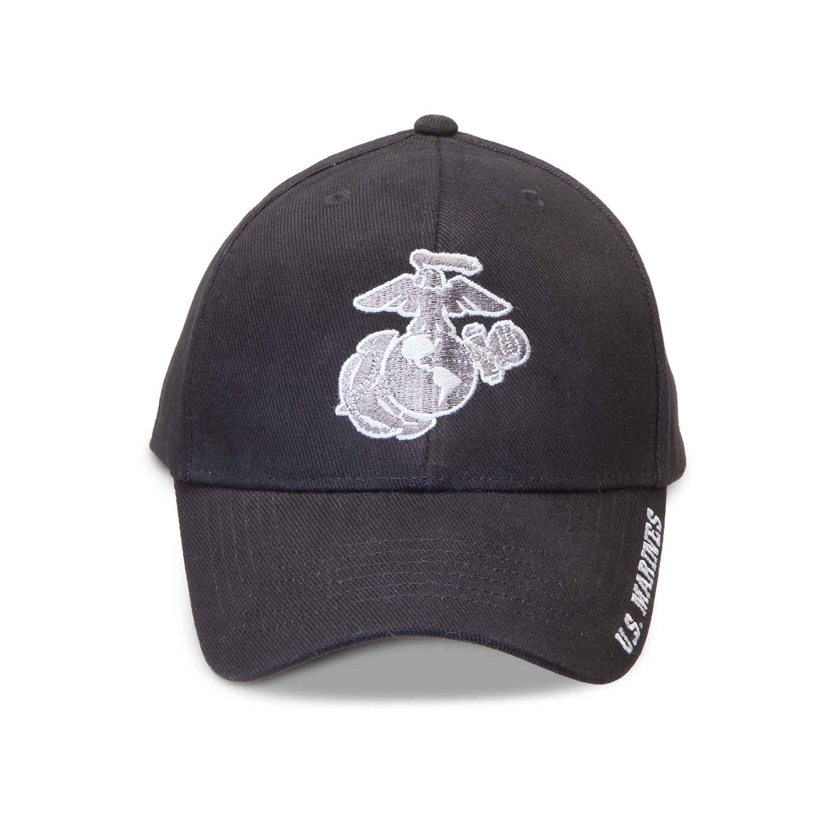 Eagle, Globe, and Anchor Hat- Black and Silver - SGT GRIT