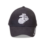 Eagle, Globe, and Anchor Hat- Black and Silver - SGT GRIT