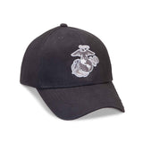 Eagle, Globe, and Anchor Hat- Black and Silver - SGT GRIT