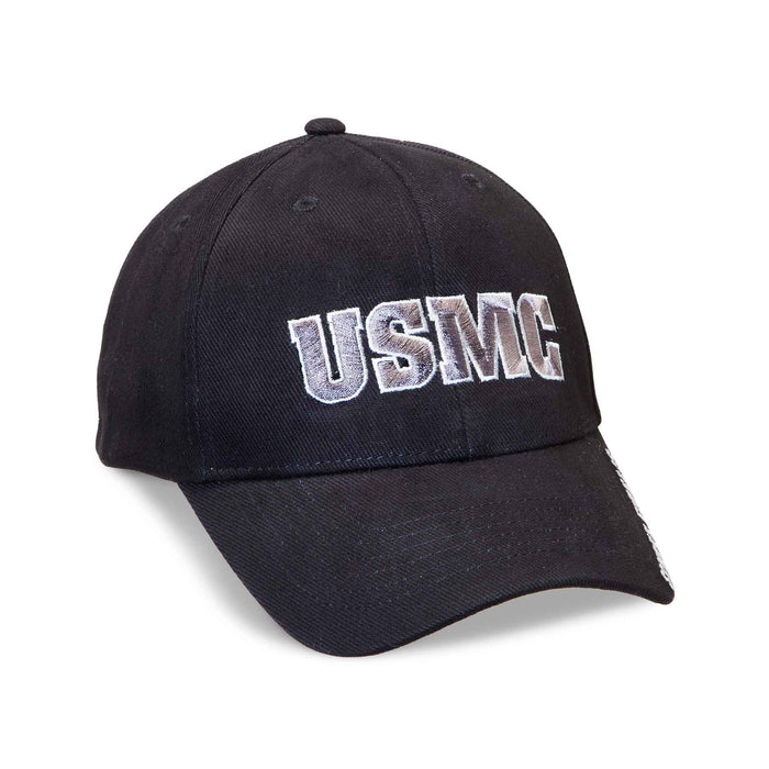 USMC Hat- Black and Silver - SGT GRIT