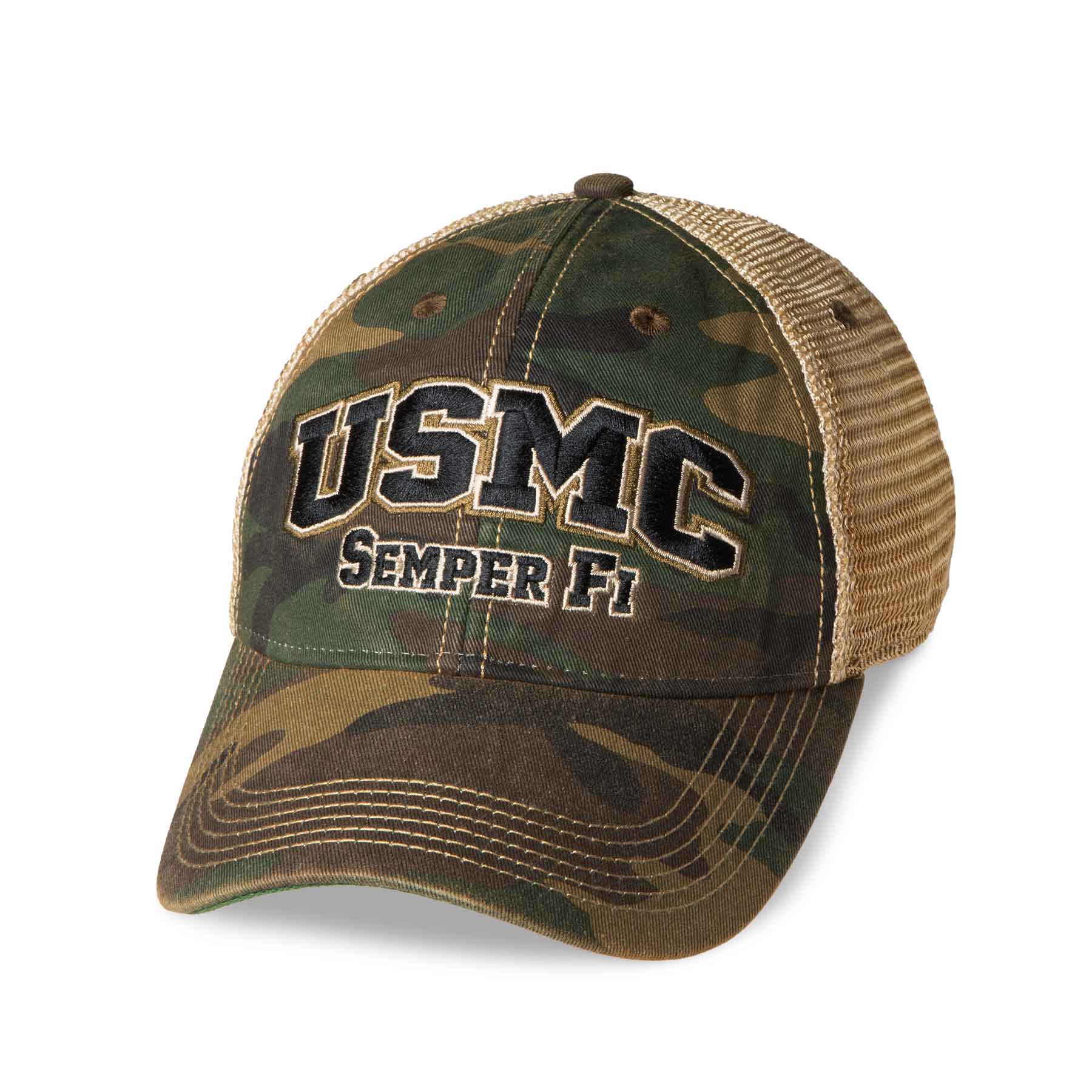 USMC Semper Fi Camo Mesh Back Hat | Marine Corps Apparel – SGT GRIT