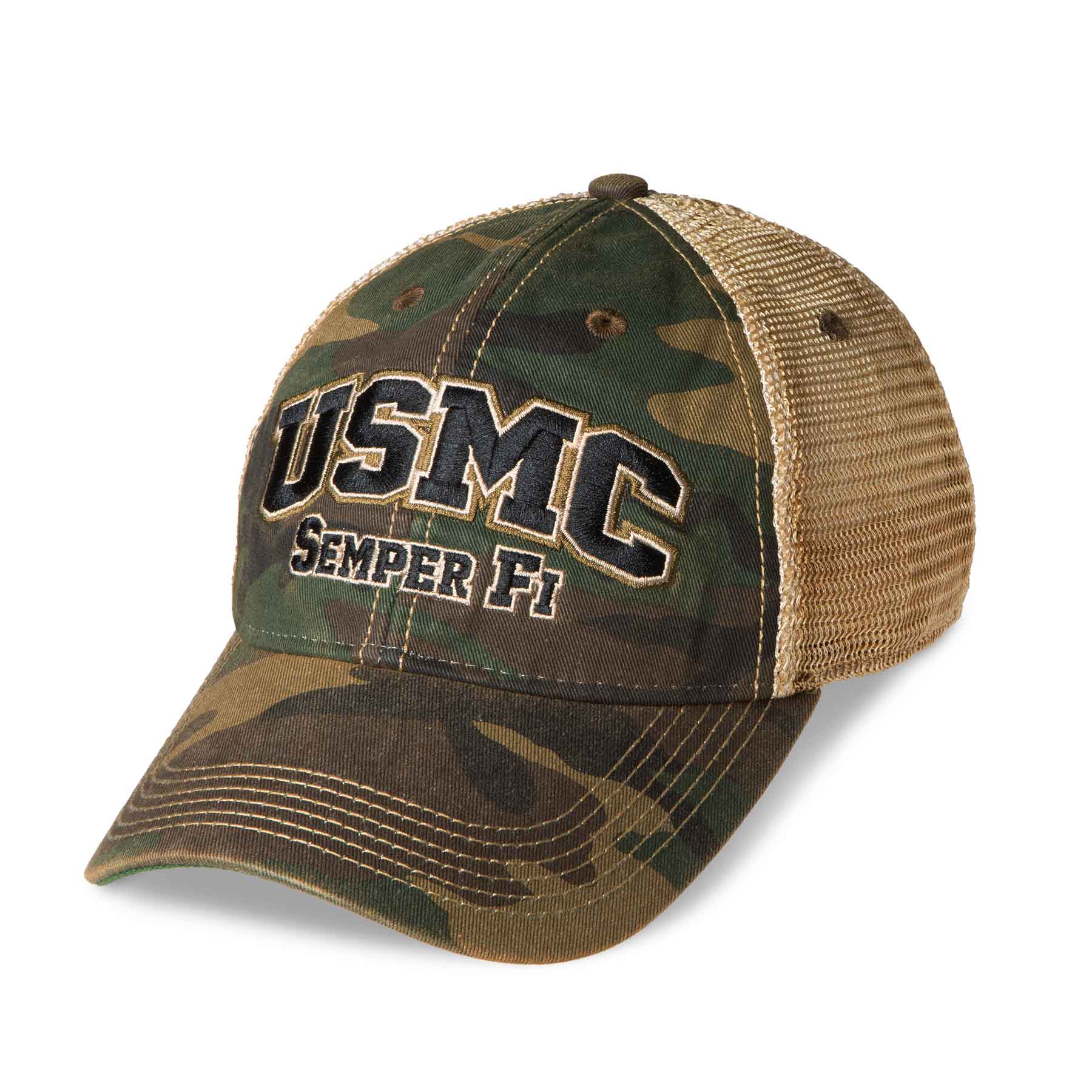 USMC Semper Fi Camo Mesh Back Hat | Marine Corps Apparel – SGT GRIT