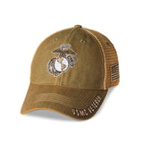 USMC Veteran EGA Mesh Back Hat- OD Green - SGT GRIT