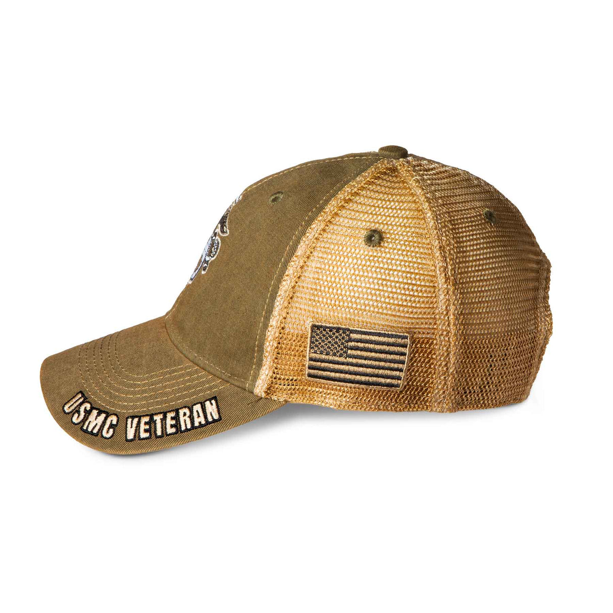 USMC Veteran EGA Mesh Back Hat- OD Green - SGT GRIT