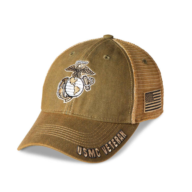 USMC Veteran EGA Mesh Back Hat- OD Green - SGT GRIT