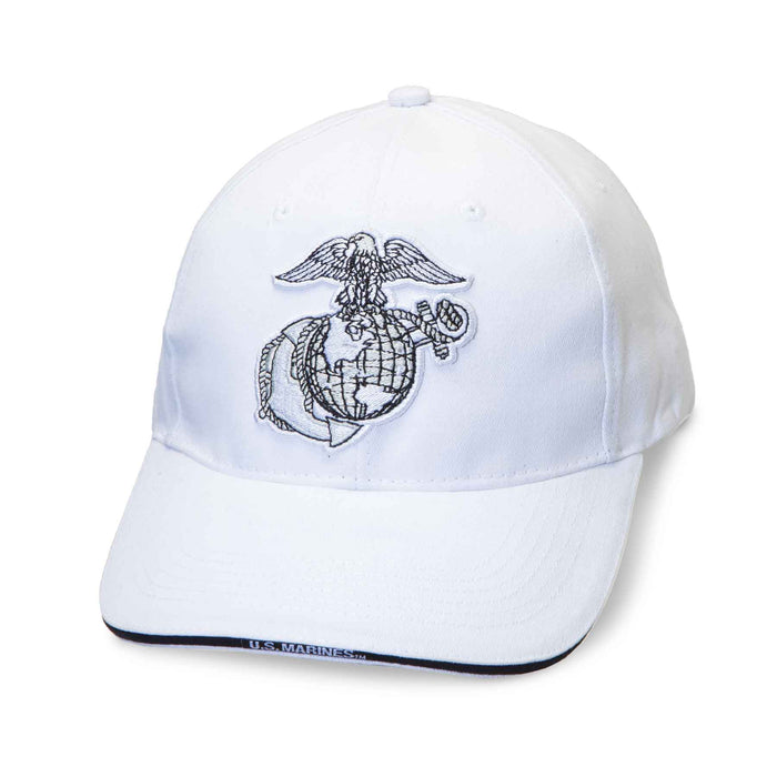 Eagle, Globe, and Anchor Hat- Personalized- White - SGT GRIT