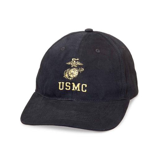 USMC Eagle, Globe, and Anchor Hat- Black and Gold - SGT GRIT