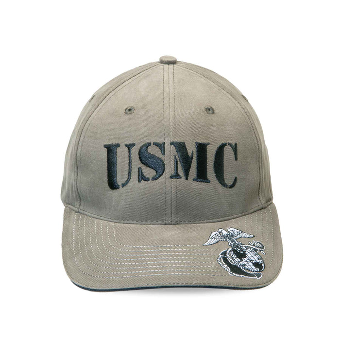 USMC Vintage Hat- Personalized- OD Green