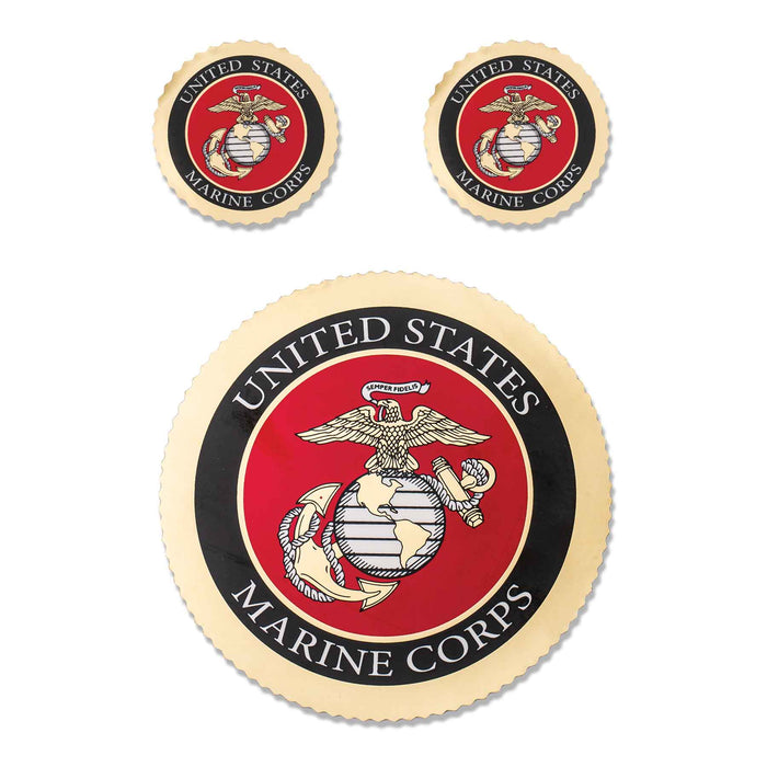 Marine Corps Decal With Gold Foiling