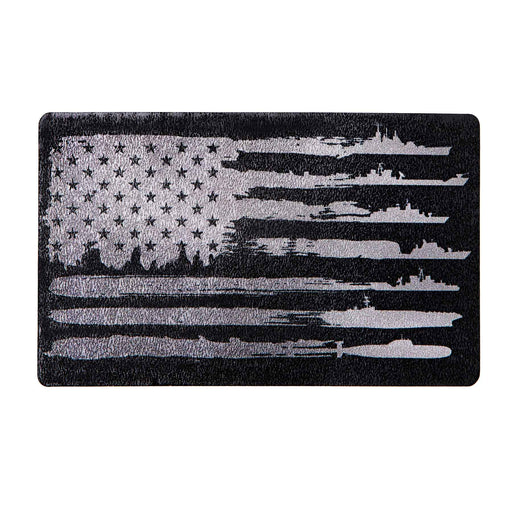 American Flag Air, Land, & Sea Decal- Black - SGT GRIT