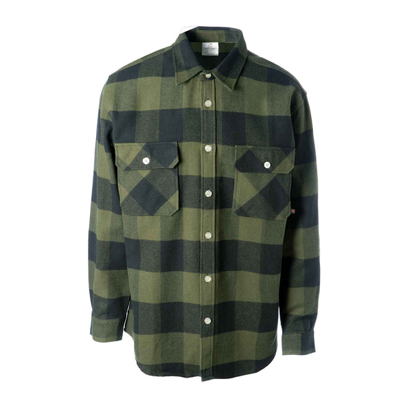 Extra Heavyweight Flannel Shirt- OD Green Plaid – SGT GRIT Extra Heavyweight Flannel Shirt- OD Green Plaid – SGT GRIT