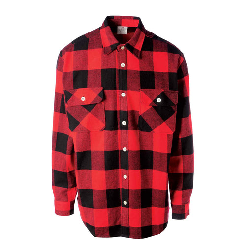 Extra Heavyweight Flannel Shirt- Red Plaid - SGT GRIT