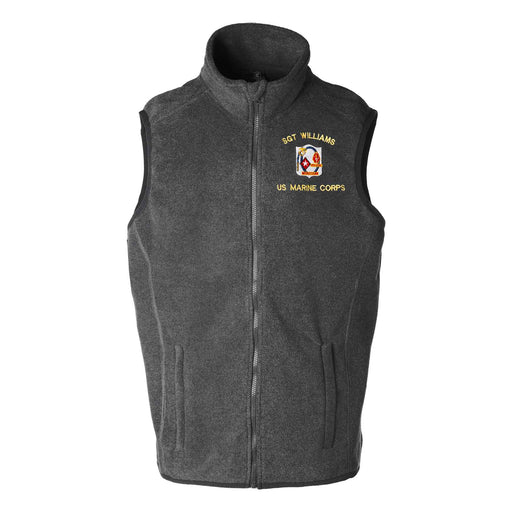 1st Battalion 6th Marines Embroidered Fleece Vest - SGT GRIT