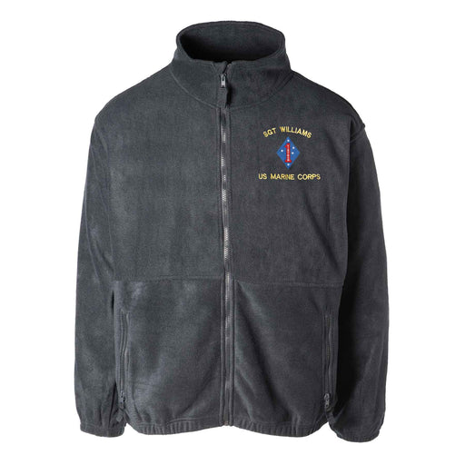 Vietnam 1st Marine Division Embroidered Fleece Full Zip - SGT GRIT