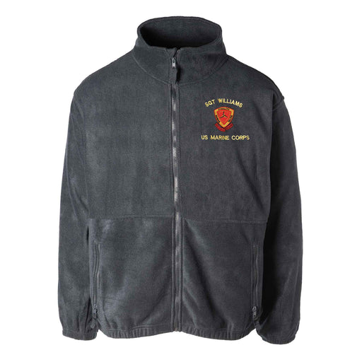 3rd Marine Division Embroidered Fleece Full Zip - SGT GRIT