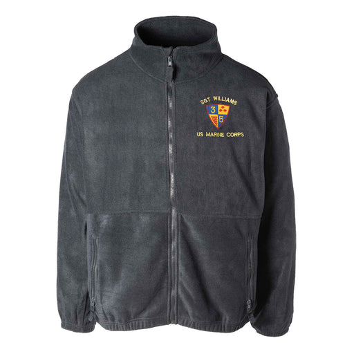 3rd Battalion 5th Marines Embroidered Fleece Full Zip - SGT GRIT