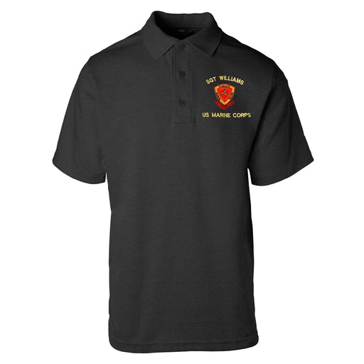 3rd Marine Division Embroidered Tru-Spec Golf Shirt - SGT GRIT