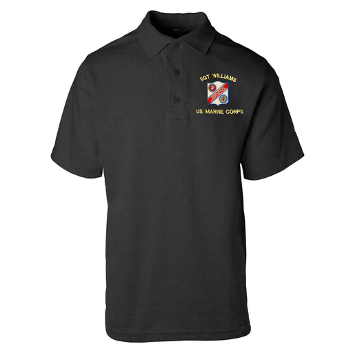 Marine Security Guard Embroidered Tru-Spec Golf Shirt - SGT GRIT