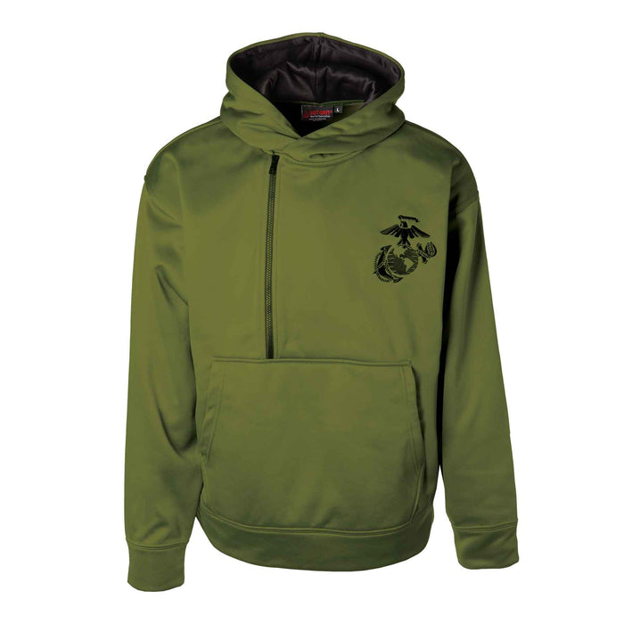 USMC Half Zip Hoodie- OD green — SGT GRIT