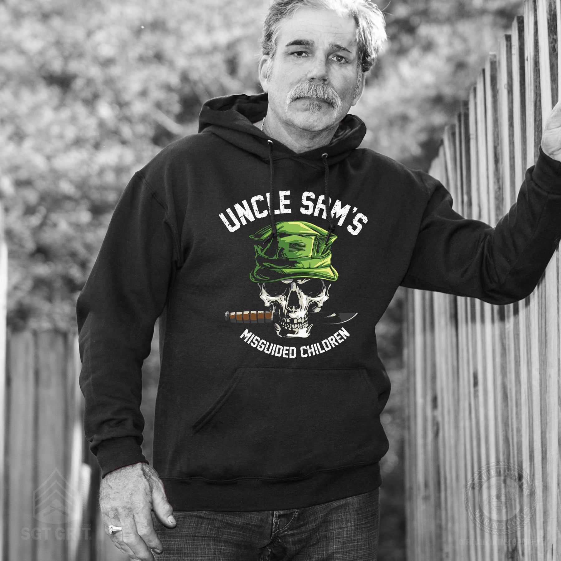 Uncle Sam's Misguided Children Hoodie – Hardcore USMC Style – SGT GRIT