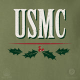 USMC Tun Tavern Christmas Hoodie Back Design- OD Green - SGT GRIT