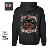 USMC Tun Tavern Christmas Hoodie Back Design- Black - SGT GRIT