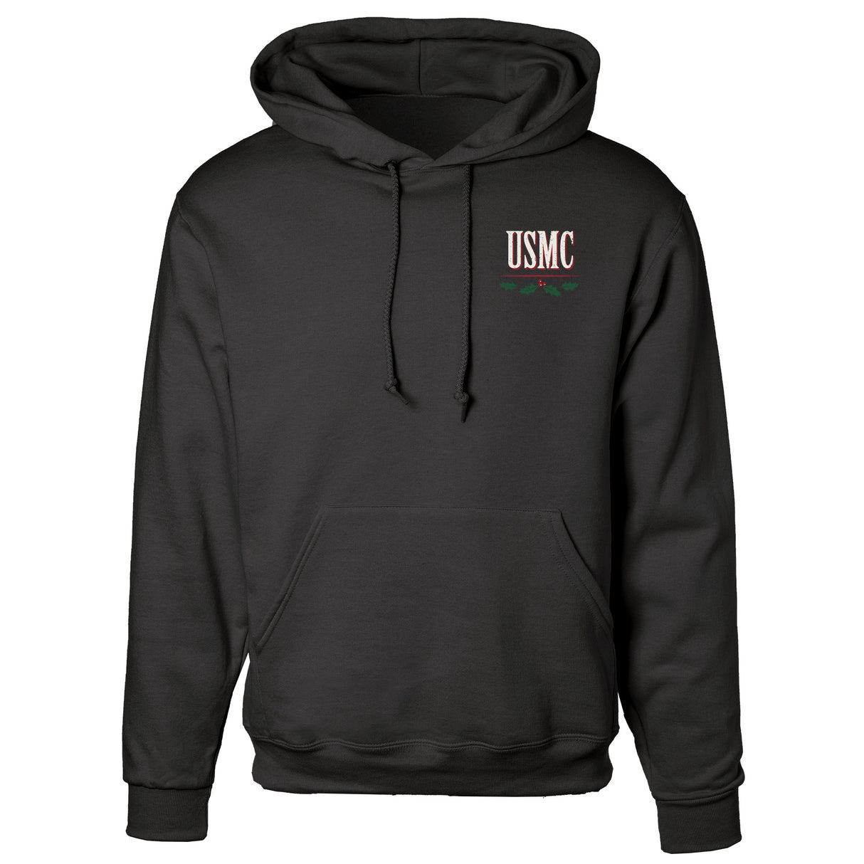USMC Tun Tavern Christmas Hoodie Back Design- Black - SGT GRIT