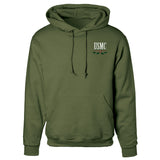 USMC Tun Tavern Christmas Hoodie Back Design- OD Green - SGT GRIT