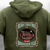 USMC Tun Tavern Christmas Hoodie Back Design- OD Green - SGT GRIT