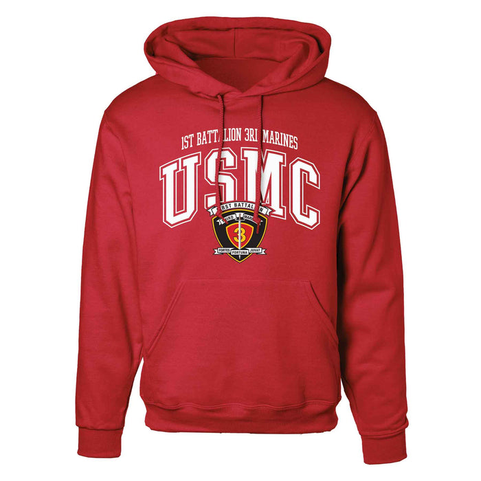 1st Battalion 3rd Marines Arched Hoodie - SGT GRIT