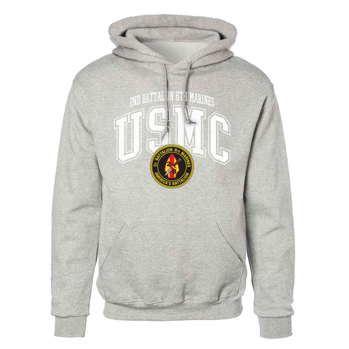 2nd Battalion 8th Marines Arched Hoodie - SGT GRIT